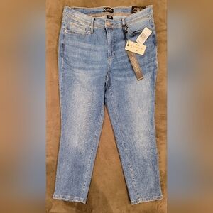 NWT 16W Nannette Lepore Belle High Rise Slim Ankle Cropped Jean